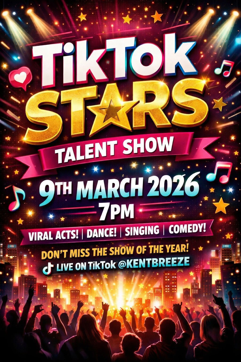 TikTok Stars Talent Show - 9th March 2026 at 7PM